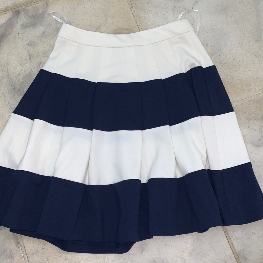 Blue and white mid length women’s skirt
